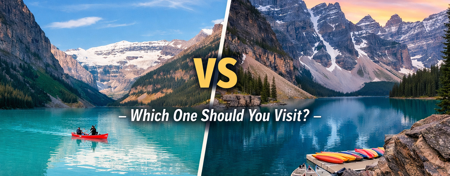 Lake Louise vs Moraine Lake